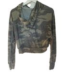 Socialite camouflage olive NEW small long sleeve hoodie crop Photo 3