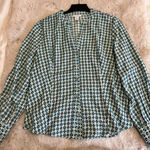 Carolina belle  Women's Button Down Blouse‎ Long Sleeve Geometric Print Size L Photo 0