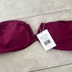 ANDIE NWT  Swim Plum Purple Bandeau Bikini Scala Top Strapless XL V Notch Photo 0