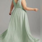 David's Bridal AW Bridal Gwyneth Bridesmaid Prom Formal Wedding Guest Dress, 12, Sage Green Photo 1