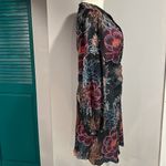 Farm Rio  NWT Sparkle Flowers Black Satin Mini Dress - small ($225) Photo 9