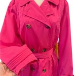 Kate Spade  Flounce Hem Trench Coat
Electric Pink Water Resistant Ruffle Medium Photo 3