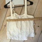 Colsie NWT Women's Cream White Textured Cotton Flowy Button Down Tank Top M Size M Photo 6