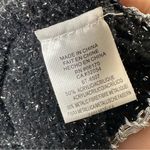 Anthropologie Moth Shimmer Black Crew Neck Knit Sweater Small Photo 4