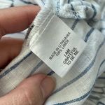 Flax  Striped Pants linen wide leg crop womens White (xsmall) natural casual Photo 6