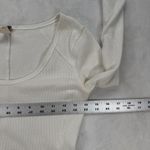 We The Free  Thermal Top Paisley Cuff Long Sleeve Shirt Casual White‎ Size S READ Photo 3