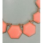 Gold & Orange Hexagon Necklace Photo 2
