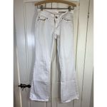Gap  Premium Flare Jeans Women 1 White Low‎ Rise Stretch Country Concert STAINS Photo 2