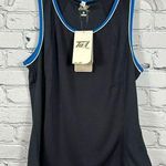 Tail Tech Waffle Tank Top Black Teal & White Edges Performance Fabric M NWT Size M Photo 0