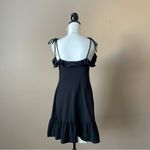 ASOS | Black Ruffle Tie Spaghetti Strap Mini Dress Sz 8 Photo 5