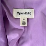 Open Edit  Linen Blend Blazer‎ Sz 1X Lavender Dopamine Dressing Pastel Oversize Photo 3