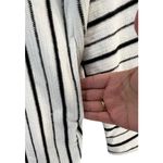 Habitat  Clothes to Live In Weekend Terry Top S White Stripe 1/4 Zip Sweatshirt Photo 4