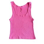 SKIMS Women’s Size M Cotton Rib Tank Sugar Pink Crop Top Simple Basic Staple Photo 1