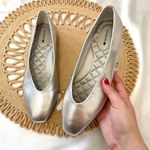 Birdies  Crane Flats in Metallic Silver Leather Size 8 Photo 1