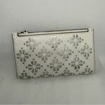 Kate Spade Slim Wallet white & silver perforated like new Photo 1