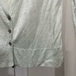 Club Monaco  Mint Sheer Back Linen Cardigan Size Small Photo 4