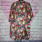 VINTAGE INTIMATE MOMENTS 90S SATIN FLORAL LONG LINE MODEST BUTTON SLEEP SHIRT Pink Size undefined Photo 1