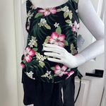 Beach Diva by Malibu Floral Black Bikini Set Size 14 Photo 0