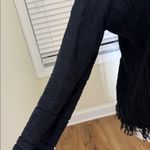 Very J Women's Black Frayed Sweater Photo 4