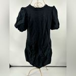 ZARA black short puff sleeve 100% cotton short sleeve dress size medium Photo 10
