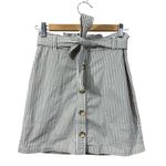 Abercrombie & Fitch Tan and White Paperbag Belted Mini Skirt Photo 0