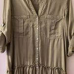 ZARA Green Mini Shirt Dress Photo 7