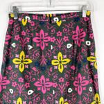 Boden Size 4 Petite Skirt‎ Gray Hot Pink Yellow A Line Mini Lined Zip 1175 Photo 2