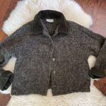 Weave of the Irish Boucle knit Irish cardigan dark green boxy size small Photo 0