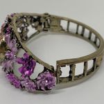Cici and Faye Quartz Ladies Watch 34mm crystal purple floral cuff bracelet runs Photo 2