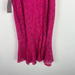 Chelsea28 NWT Nordstrom Lace Flounce Hem Midi Dress Magenta Pink Size 2 NEW Photo 13