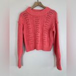Free People Bell Song Pullover Sweater in Coral Pink size Small $98 Photo 3