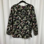 J.Crew x Liberty of London Black Floral Poppy Dream Peasant Blouse Sz.S Photo 2