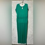 Soft Surroundings  Caspian Jersey Jumpsuit Vivid Green size Large New with tags Photo 2