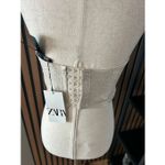 ZARA  sparkly corset size XS tan off white crop top going out top Photo 2