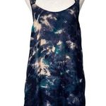 Parker navy blue & cream tie-dye silk mini dress size XS Photo 0