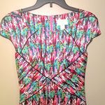 Zac Posen  Silk Multicolor Abstract Print Dress Size 4 Photo 4