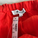 Madewell Contrast-Stitch Squareneck Top in Bright Flame, Size Large Photo 5