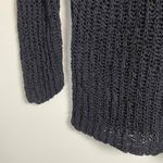 ZARA Womens Black Open Knit Long Sleeve Scoop Neck Sweater Size Small Photo 1