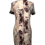 Missguided Marble Print Plunge V-Neck Shirt Dress Photo 2