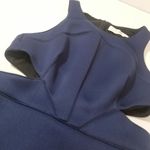 Hunter Bell  Women size 6 Navy Blue Cutout Midi Bodycon Dress Sleeveless Photo 10