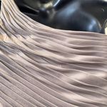 Cache NWT  One-Shoulder Ruched Dress with beaded details Size 12 in Mink Photo 7