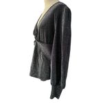 Boden Black & Silver Sparkle Twist Front Jersey Dressy Top US Size 16/18 Photo 7