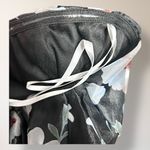 Lulus  S Black White Floral Strapless Maxi Dress Bustier Organza Wedding Guest Photo 8