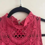 Free People 242  Pink Lace Sleeveless Mini Romper Size Medium Photo 2