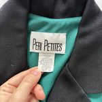 Vintage 80s 90s Blazer Womens Size 10P Blue Teal Buttons Short Sleeve Collared Photo 1