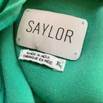 Saylor  Mykonos Cowl Neck Satin Dress Blue Green Size XL Photo 5