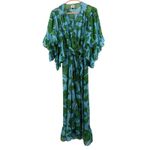 CAbi  Dress Size Medium 5815 ‘No Slip’ Wrap Derby Flutter Sleeve Floral Floral Photo 2