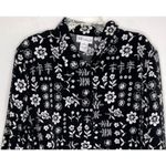 The Tog Shop Long Sleeve Shirt Floral Button Down Top Women Size 16 NLM White Photo 1