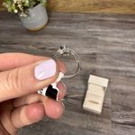 1/5 0.2 Carat Total Weight Diamond Heart Bridal Sterling Silver Set Ring Size 7 Photo 7