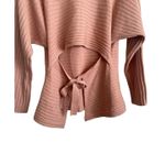 Vince  Women Sweater S Peach Wool Cashmere Tie Back‎ Quiet Luxury Cozy Parisian Photo 3